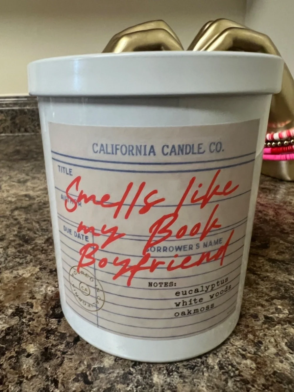 Smells Like My Book Boyfriend Candle - Eucalyptus